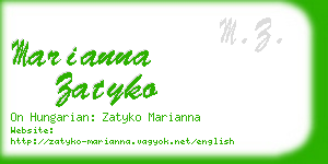 marianna zatyko business card